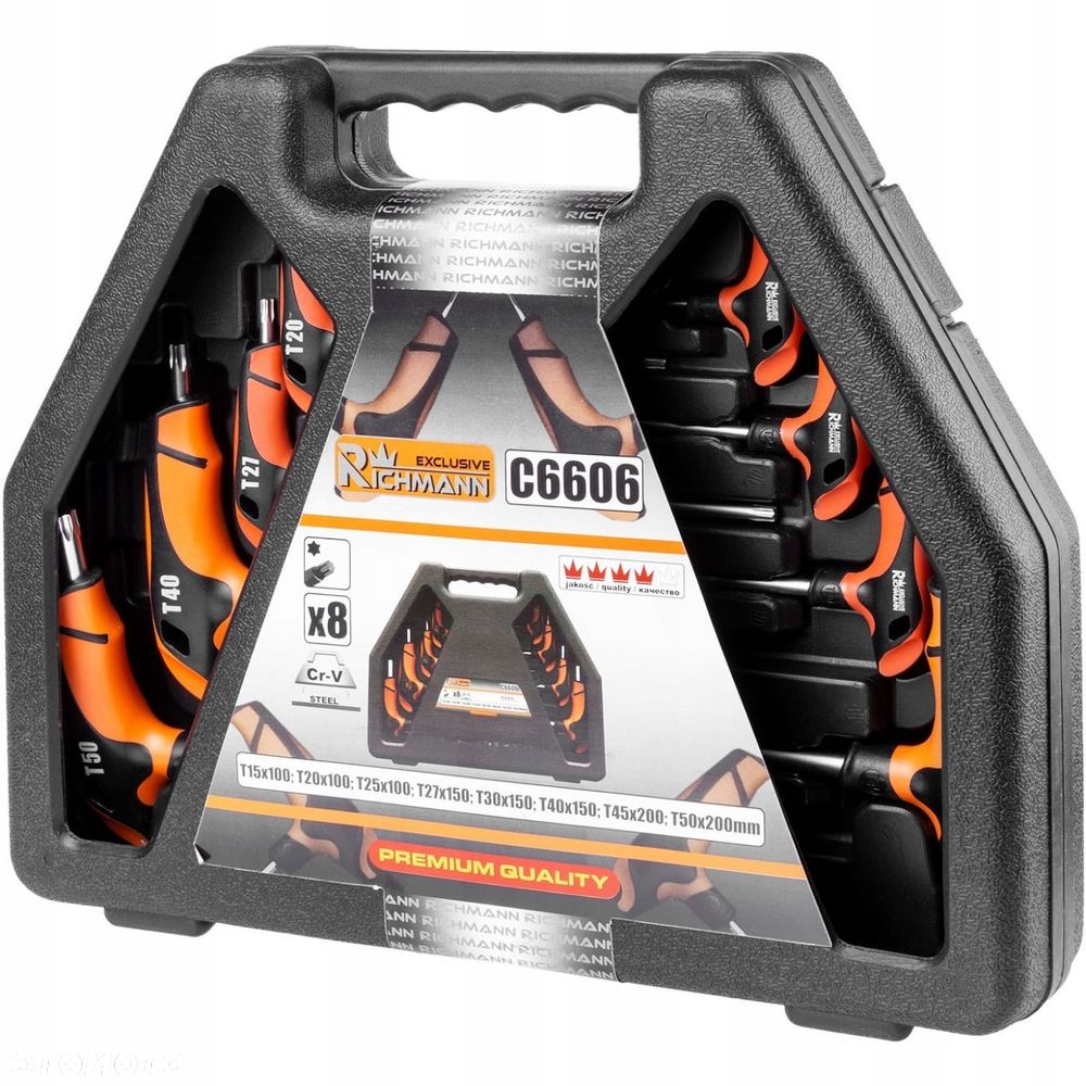 KLUCZE TORX UCHWYT TYP T T15 - T50 MM 8 EL - 2