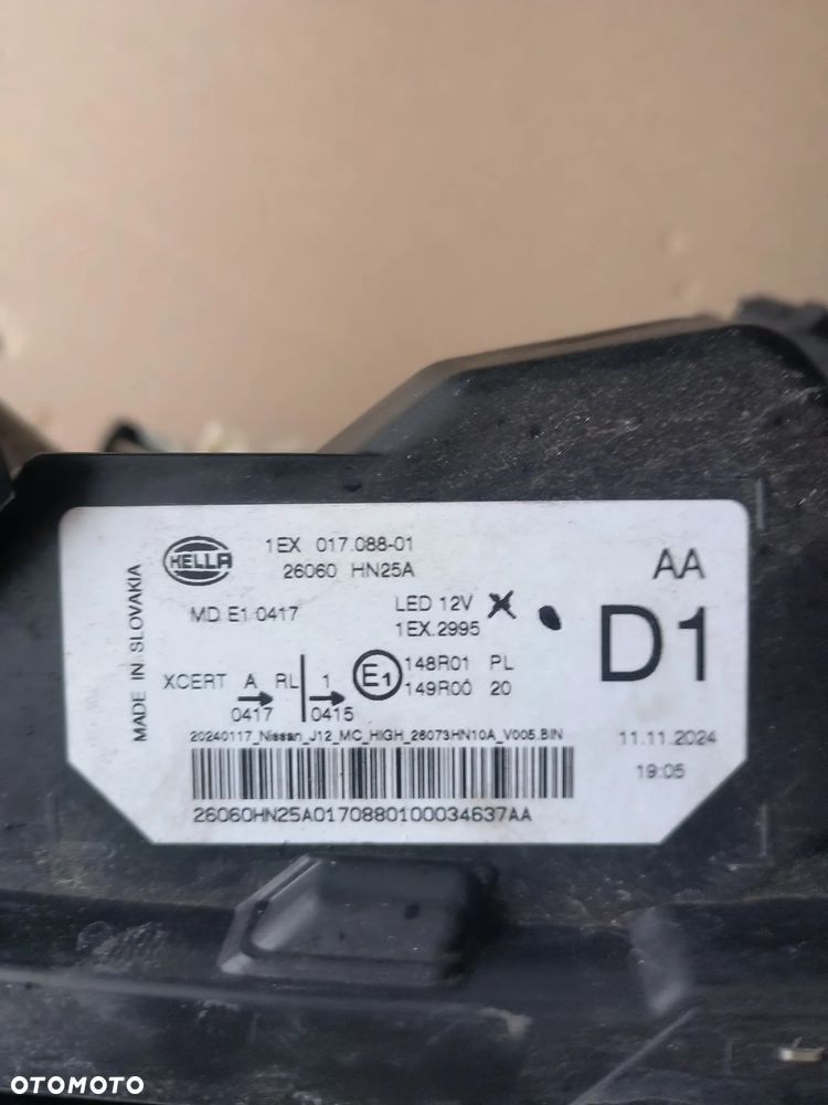 NISSAN QASHQAI III 3 J12 LIFT  lampa przód przednia lewa FULL LED  26060HN25A - 3