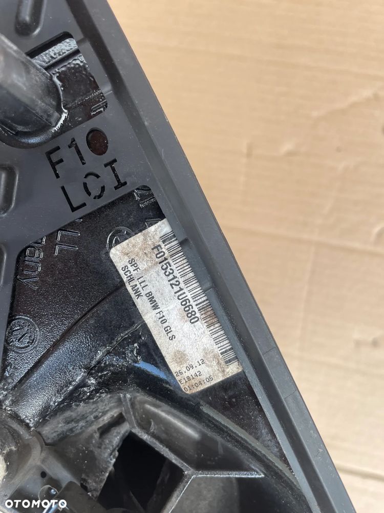 bmw f10 f11 lusterko lewe prawe 3 pin el składane pamięć 475 blacksapphire - 6