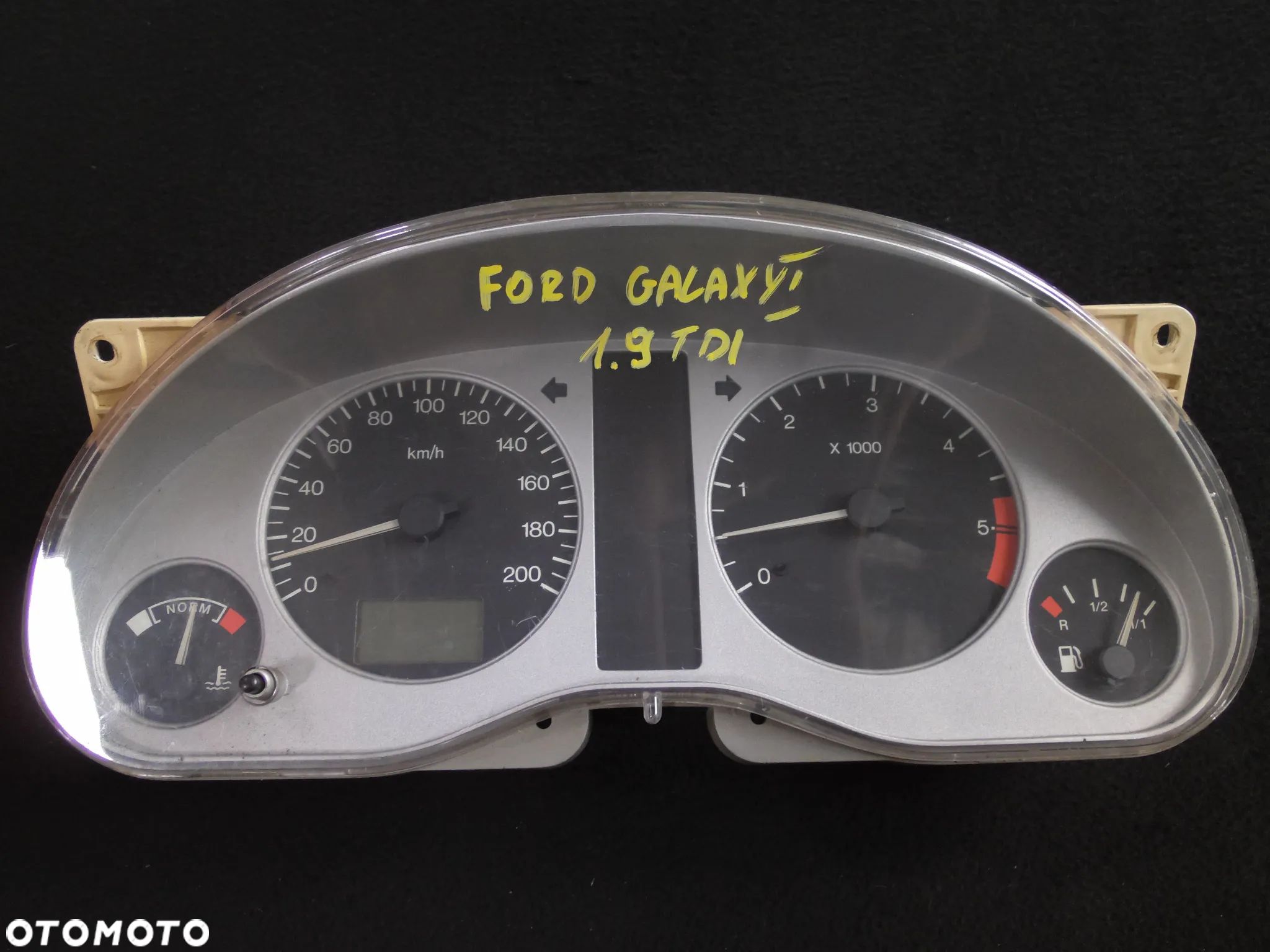 LICZNIK ZEGARY PRĘDKOŚCIOMIERZ FORD GALAXY 1.9 TDI SEAT ALHAMBRA VOLKSWAGEN SHARAN F5RF-10A855-A V97VW-10849-GC SREBRNY - 1