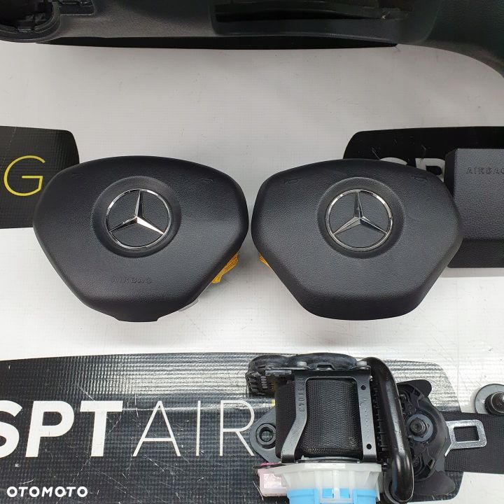 MERCEDES B-KLASA W246 SKÓRA DESKA ROZDZIELCZA KONSOLA KOKPIT PULPIT PODUSZKI AIRBAG AIR BAG PASY KIT SET - 6