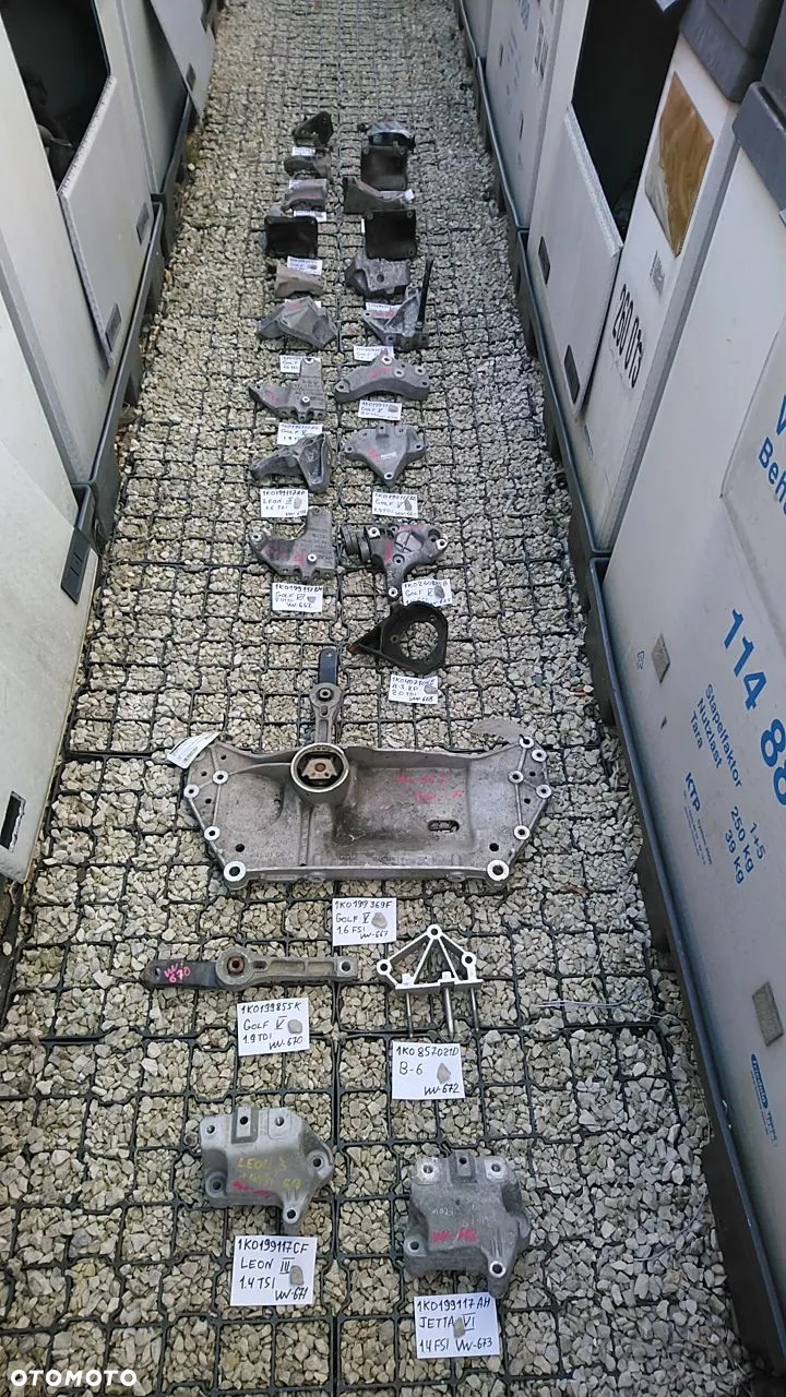 VW ŁAPY NR1 0-650  VOLKSWAGEN AUDI SEAT SKODA ALUMINIOWE ŁAPA MOCOWANIE PODSTAWA - 28