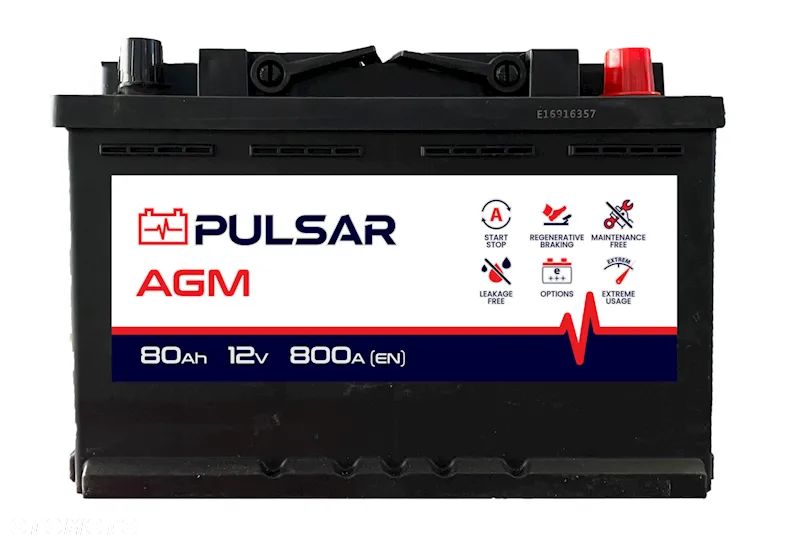 Akumulator PULSAR AGM START-STOP AGM 12V 80AH 800A Rybnik - 1