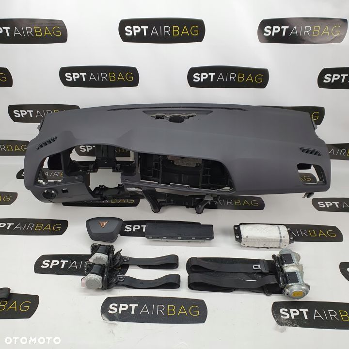 ATECA CUPRA DESKA ROZDZIELCZA KONSOLA KOKPIT PULPIT PODUSZKI AIRBAG AIR BAG PASY KIT SET - 1