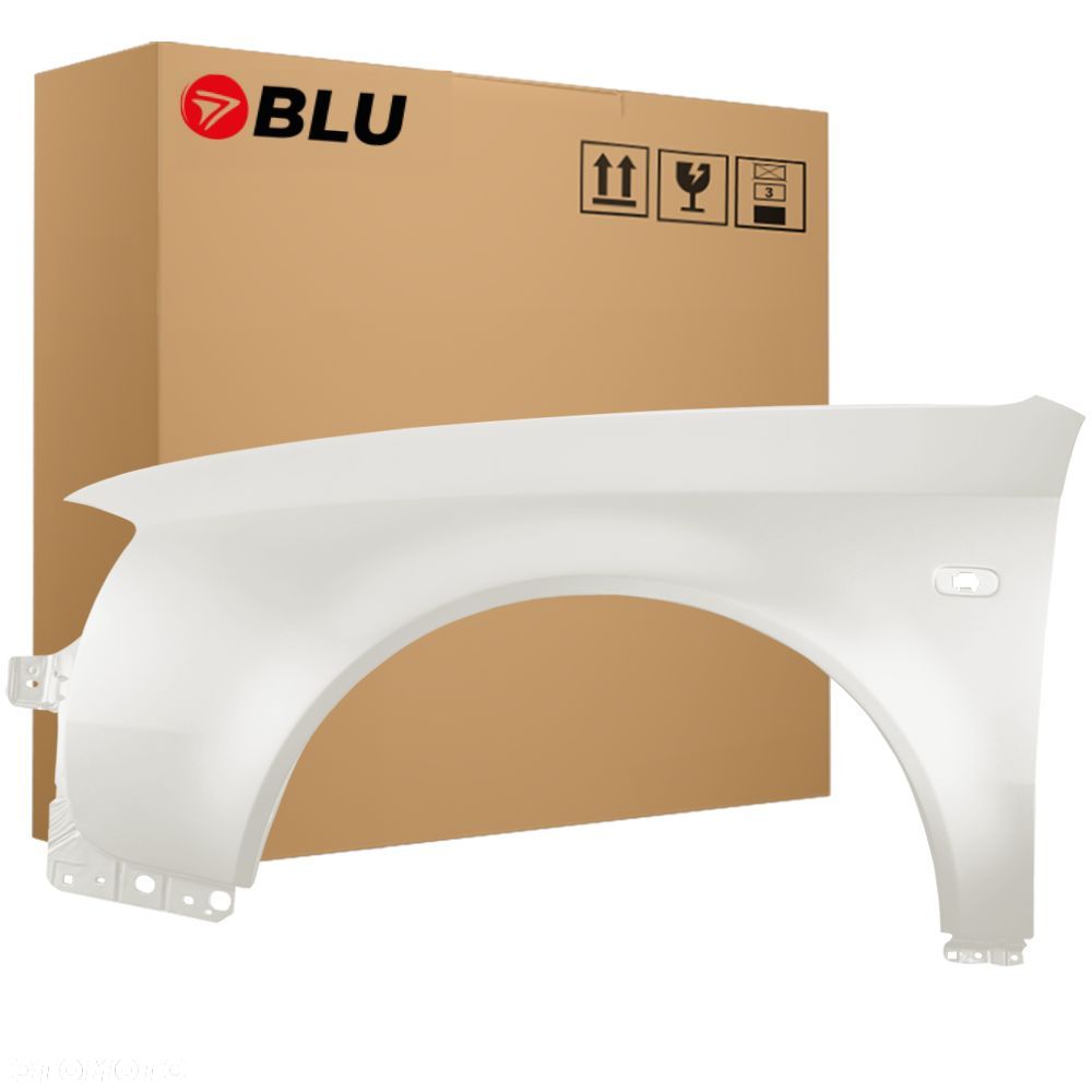 BLU Błotnik AUDI A6 C5 LY9G lewy biały 97-01 przód Casablanca - 1