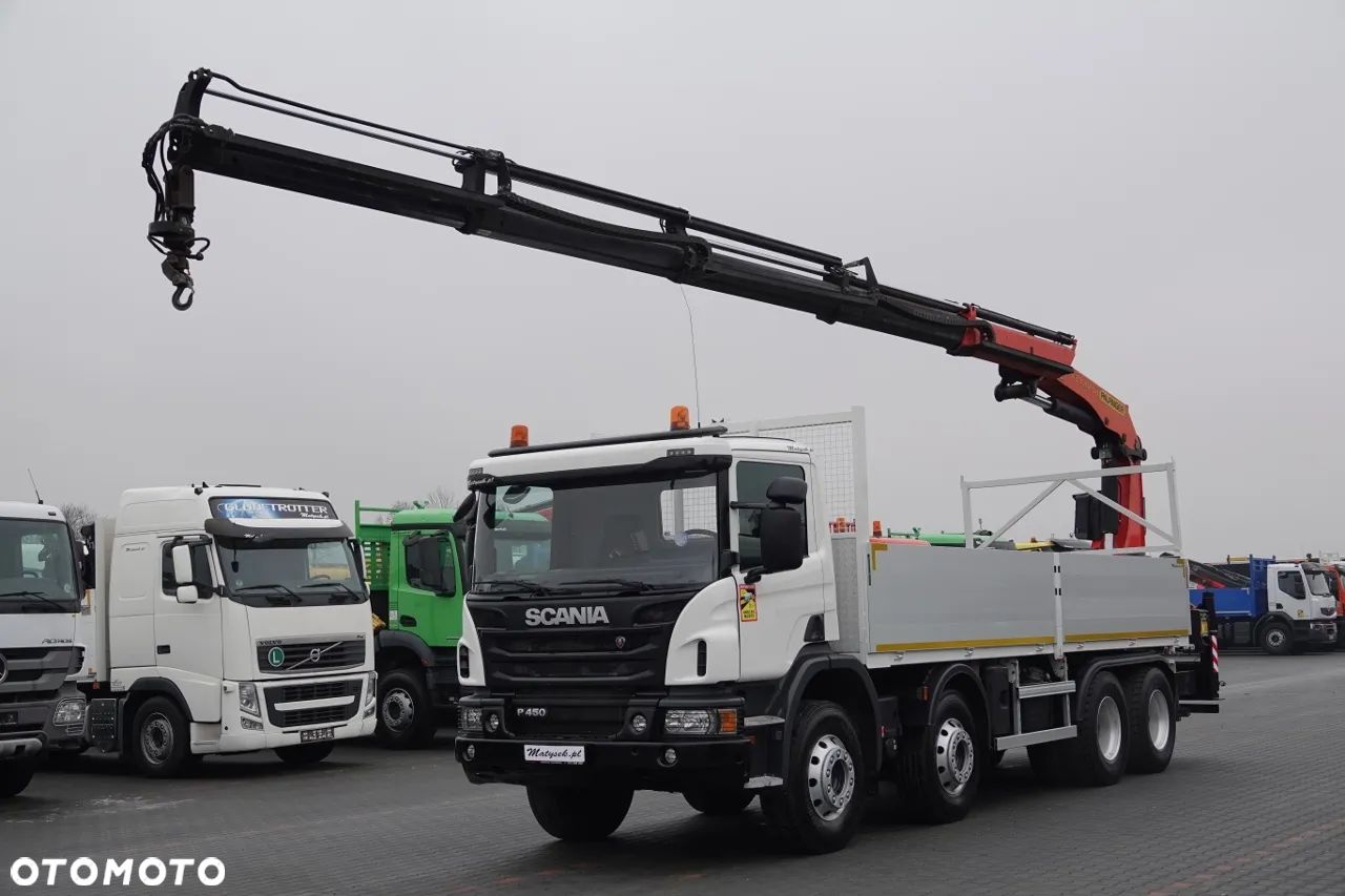 Scania P 450 / 8x4 / HDS PALFINGER PK 23002 / SKRZYNIOWY - 7 metr / EURO 6 / STEROWANIE RADIOWE - 1
