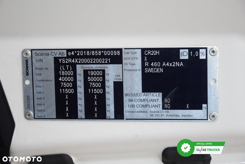 Scania R460 CR20H  Adaptive Cruise Control ADAS Package - 18