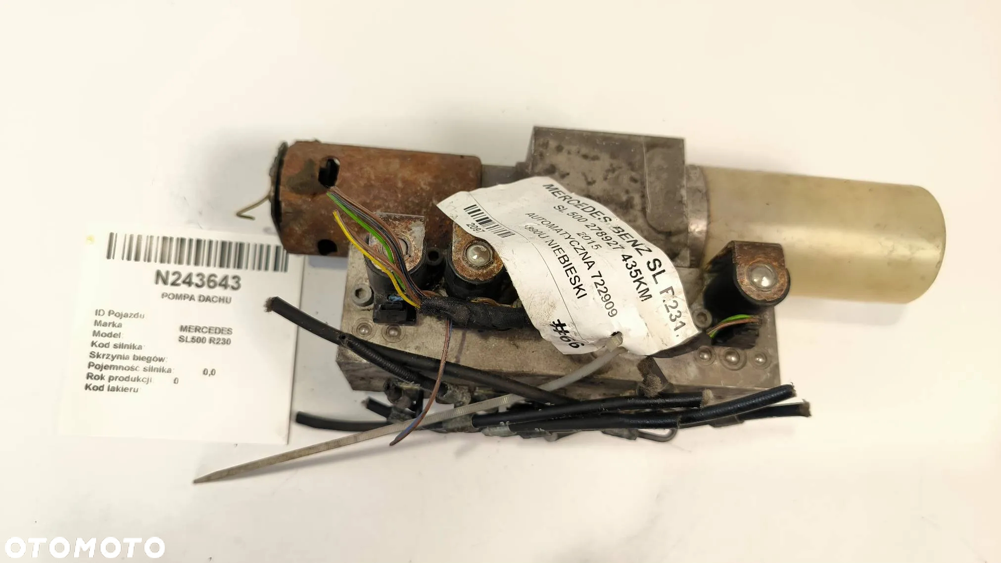 Mercedes Sl r231 pompa składanego dachu  A2318000130 - 4