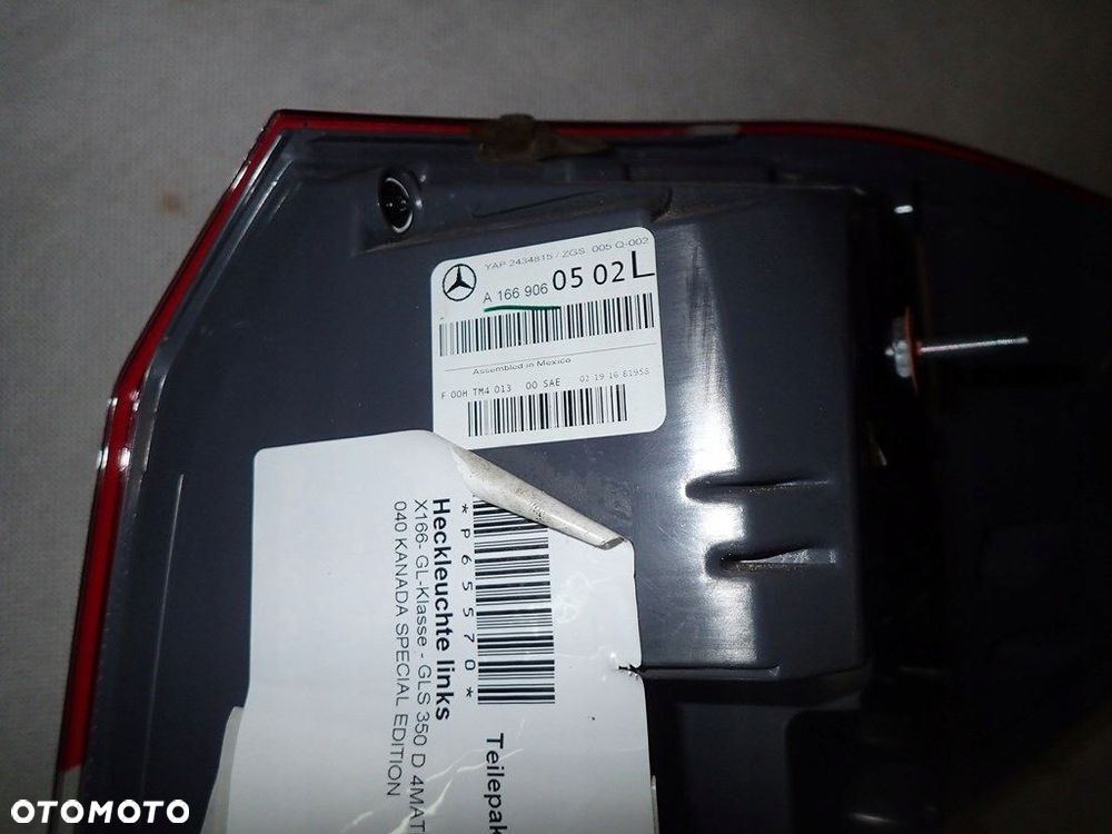 dw mercedes gls x166 zderzak klapa lampy tył - 11