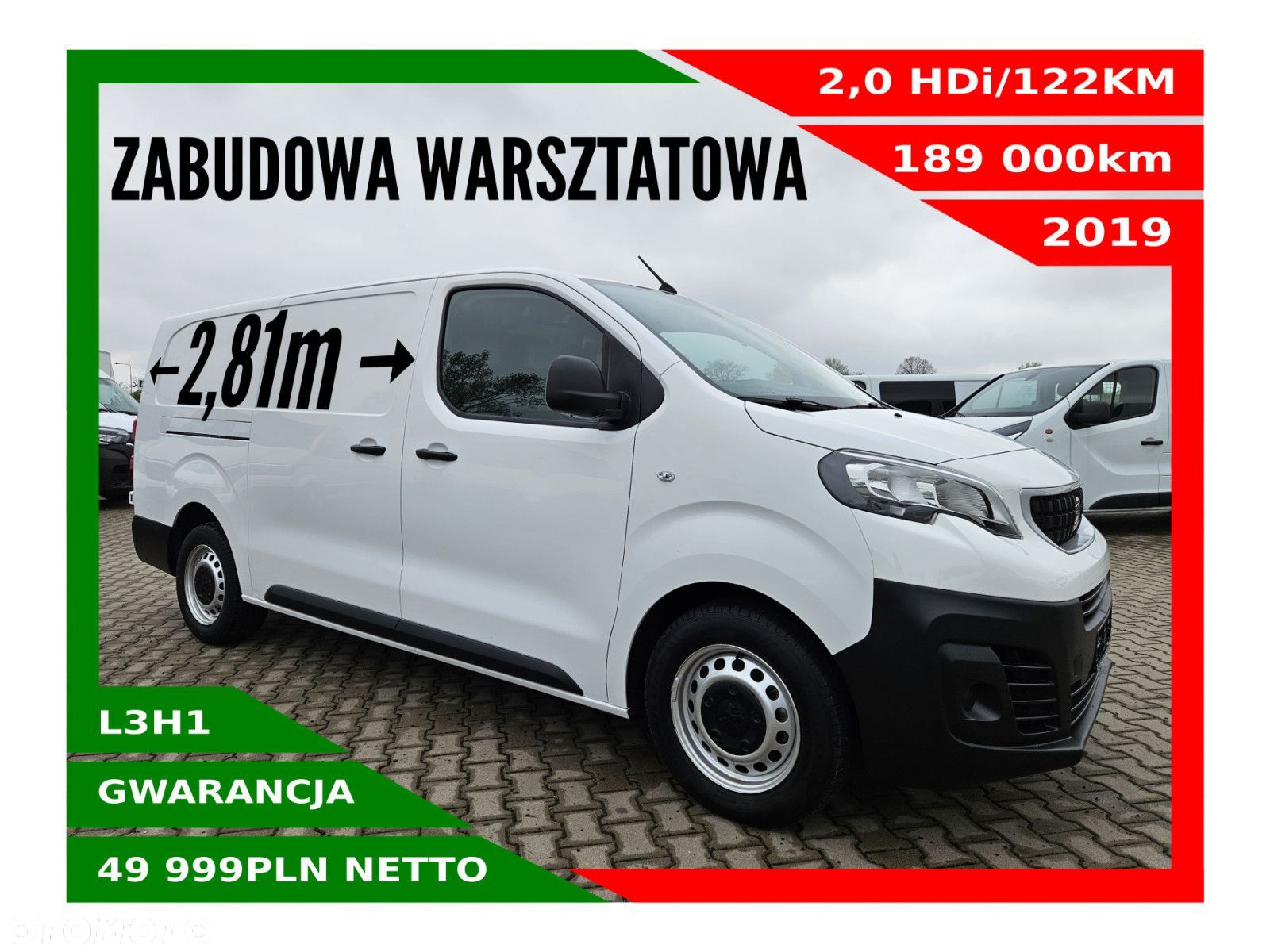 Peugeot expert L3H1 *49999zł NETTO* ExtraLong 2,0HDi/122KM - 1