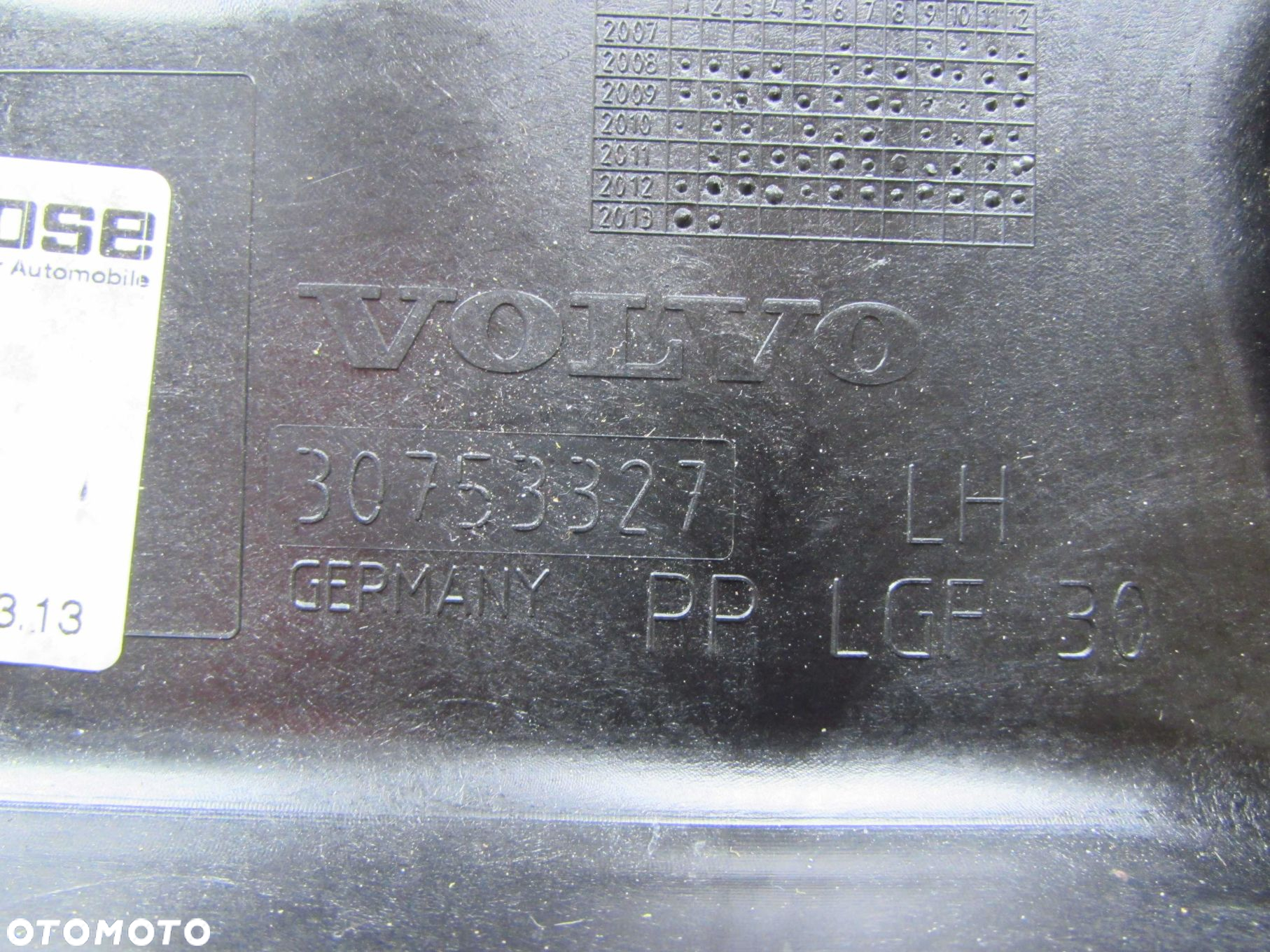 VOLVO XC60 08-17 MECHANIZM PODNOSNIK SZYBY LEWY PRZOD 2665260 31337977 30753327 - 8