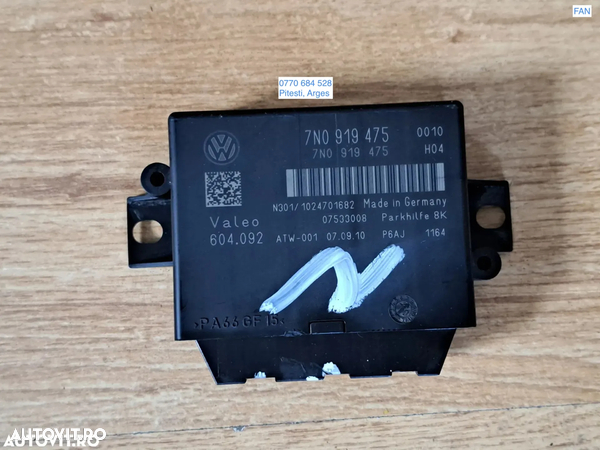 Modul unitate ECU senzori parcare PDC Seat Alhambra 7N Skoda Superb VW Tiguan Sharan Passat B7 CC Touareg