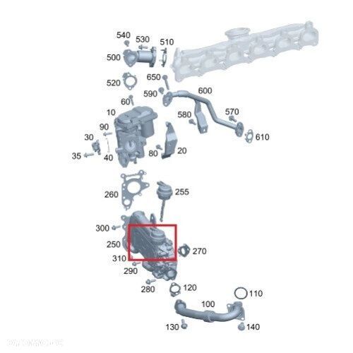 NOWA ORYGINALNA Chłodnica Chłodniczka spalin EGR Mercedes w213 w222 2.0 CDI - 10
