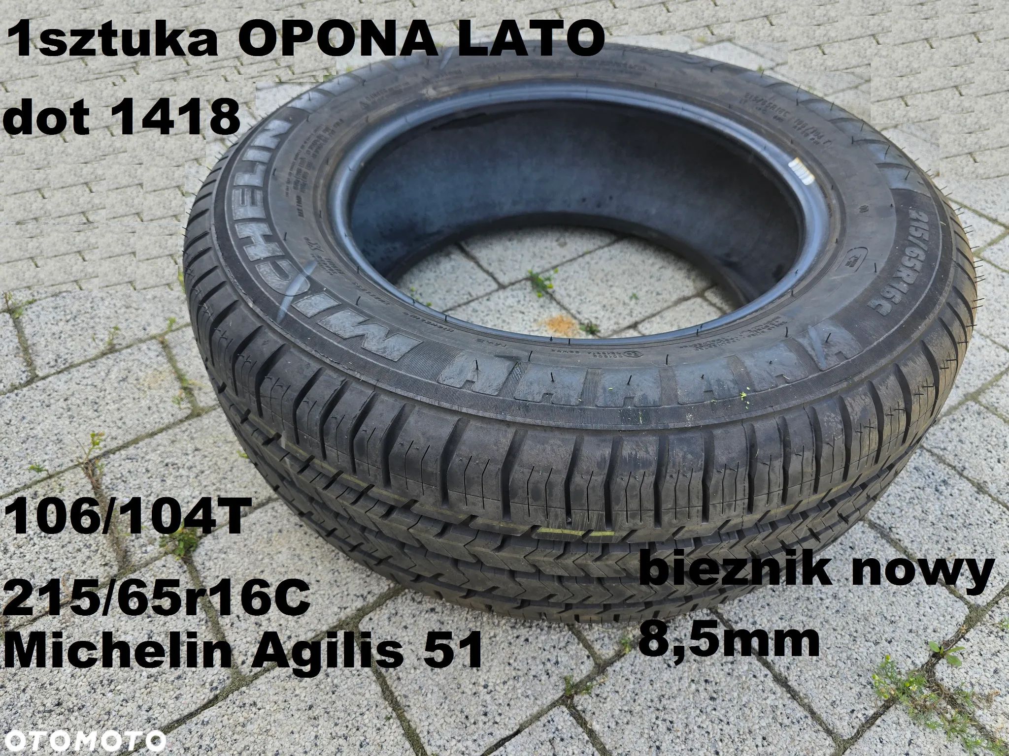 Opona LATO 215/65R16C Michelin Agilis 51 proace espert jumpy scudo zapasowe - 1
