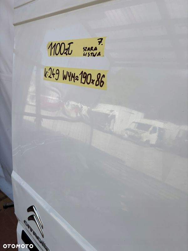 DUCATO BOXER JUMPER 06- drzwi tylne tył LEWE H2 Białe EWP 249 190cm - 9