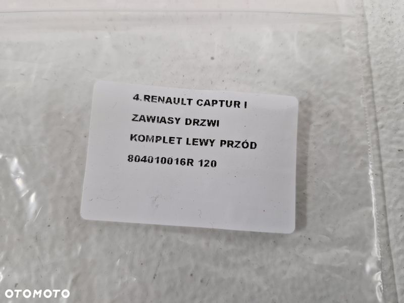 renault captur 1 i zawiasy drzwi lewy przód lewe przednie komplet 804010016r - 4
