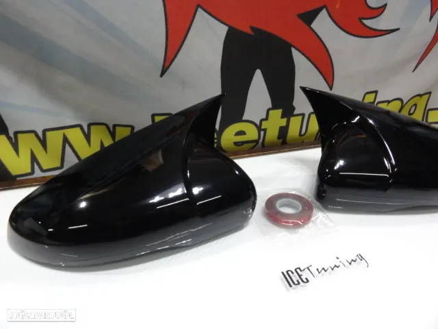 Capas / carcaça de espelhos preto brilhante VW Golf 7, 7.5 2012-2020, Touran 2016-2021 M4 look - 2