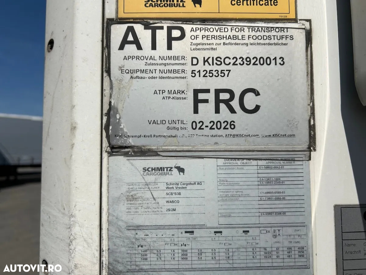 Schmitz Cargobull Schmitz,TK 400, axa liftanta, carlige, factura externa - 12