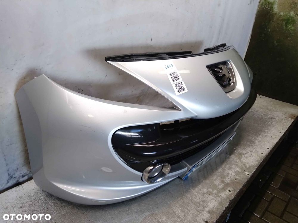 ^ ZDERZAK PRZÓD PRZEDNI PEUGEOT 207 URBAN MOVE EZRC SREBRNY HALOGENY - 4