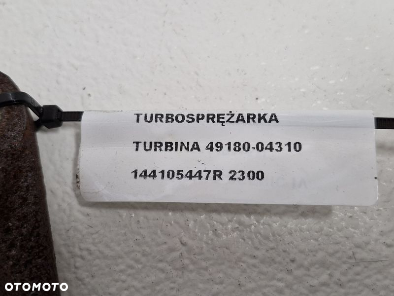 SCENIC IV TALISMAN ESPACE V 1.7DCI TURBOSPRĘŻARKA TURBINA 49180-04310 144105447R - 6