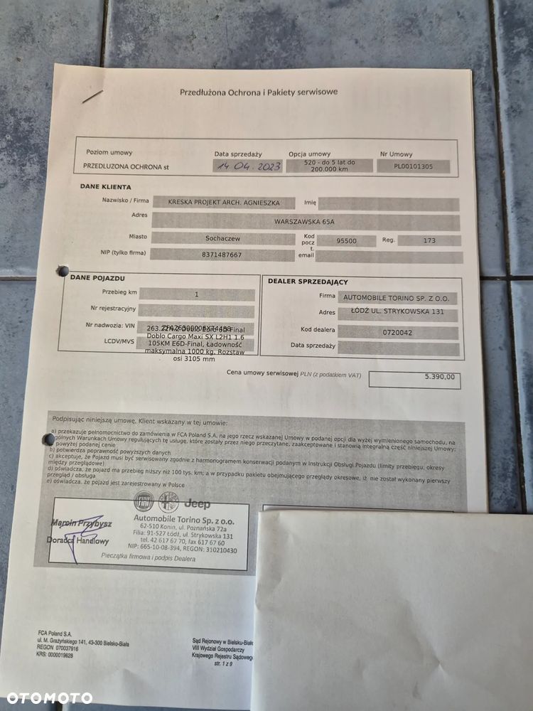 Fiat DOBLO CARGO MAXI SX L2H1 1.6 105KM E6D FINAL - 29