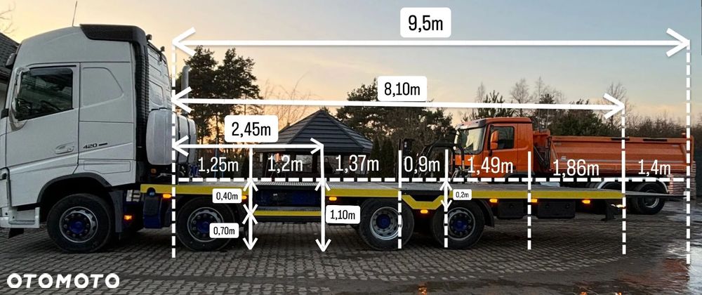 Volvo FH 420 8x2 Autolaweta Pomoc Drogowa Transport Maszyn Sprowadzony z Niemiec Idealny Stan - 11