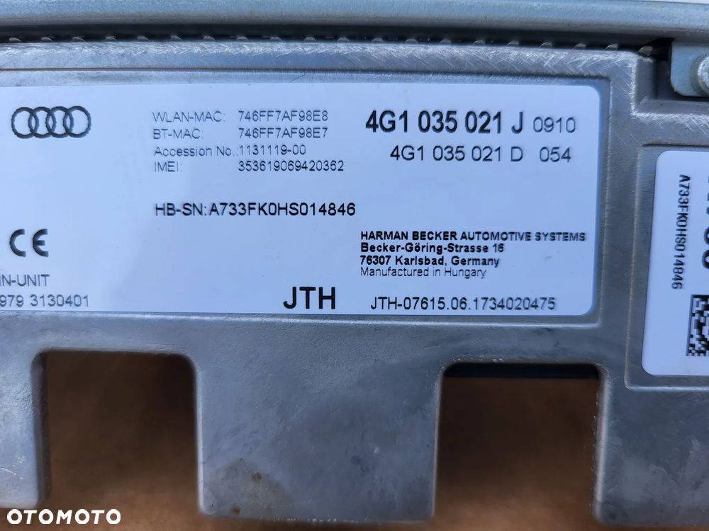 CZYTNIK MULTIMEDIA MIB2 AUDI 4G1035021J - 6
