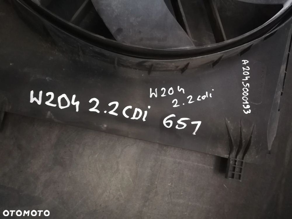 Mercedes w204 c klasa 2.2CDI oe a2045000193 WENTYLATOR CHŁODNICY WIATRAK STEROWNIK - 3