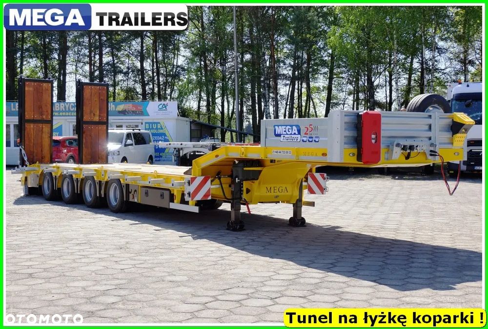 Mega Nisko podłoga 4 osie,  dł. 9,50 m, TUNEL na RAMIĘ KOPARKI !!! - 4