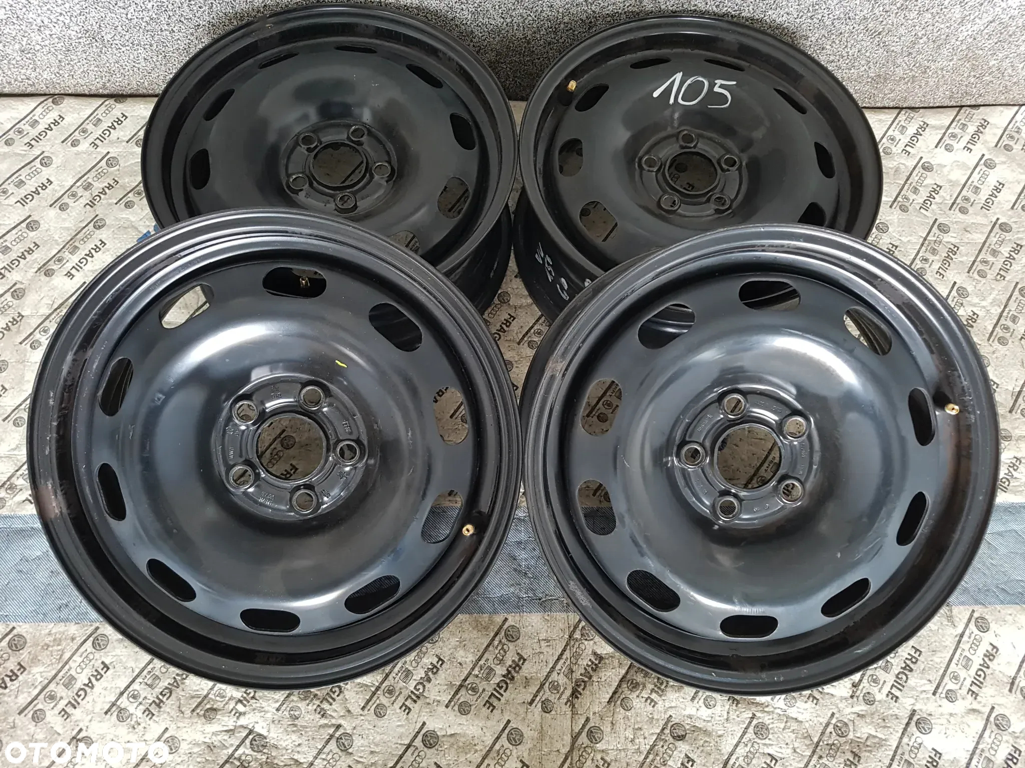 FELGI STALOWE VW  5X100 6JX15 ET38 VW POLO SKODA FABIA SEAT IBIZA - 2