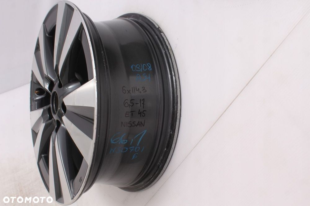 FELGA ALUMINIOWA N507016 NISSAN 5X114,3 17 ET45 - 5