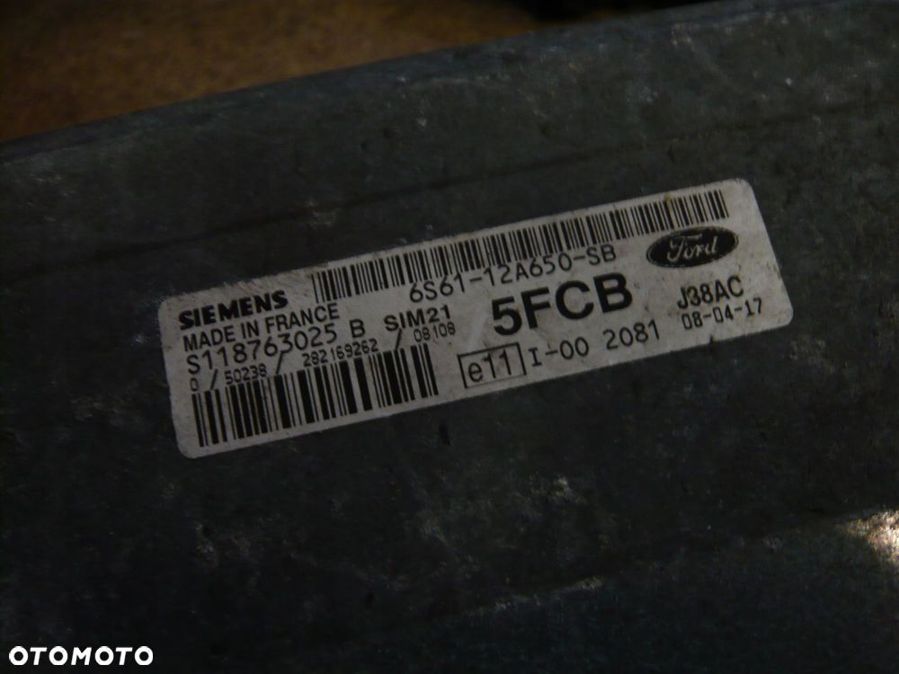 komputer sterownik silnika 6s6112a650sb ford fiesta mk6 - 2