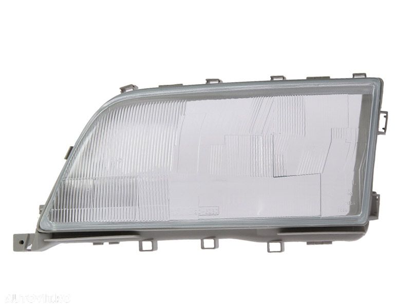 Dispersor sticla far Mercedes Clasa C (W202) 03.1993-08.1996, tip bec H1+H1+H3, cu rama, TYC stanga/dreapta - 1