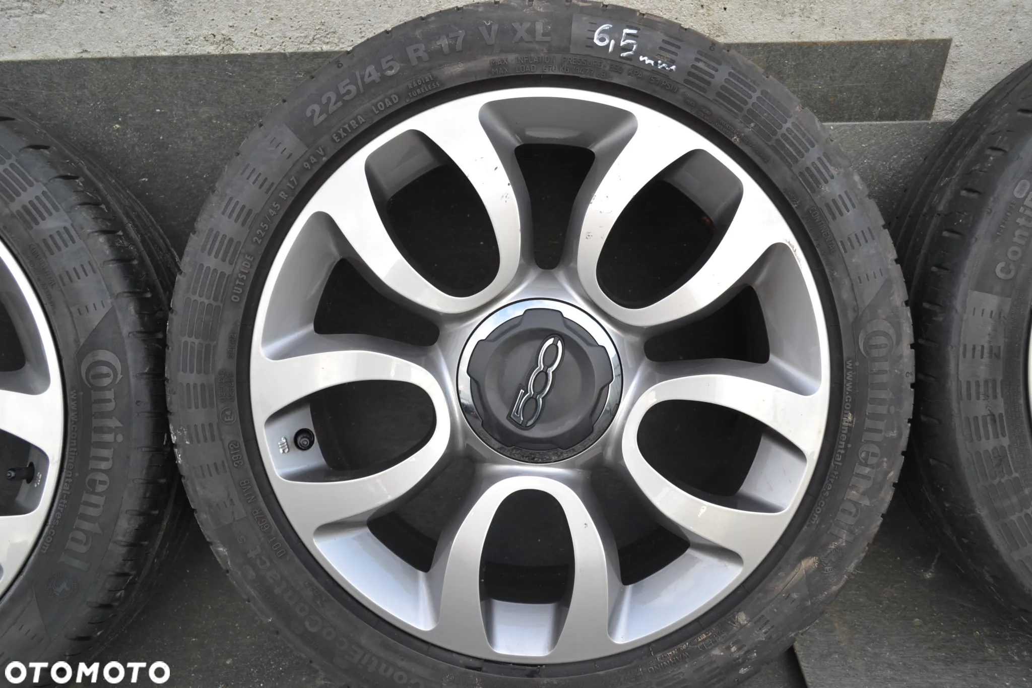 FIAT 500 500L ALUFELGI FELGI ALUMINIOWE OPONY 7x17 ET41 5x98 - 3