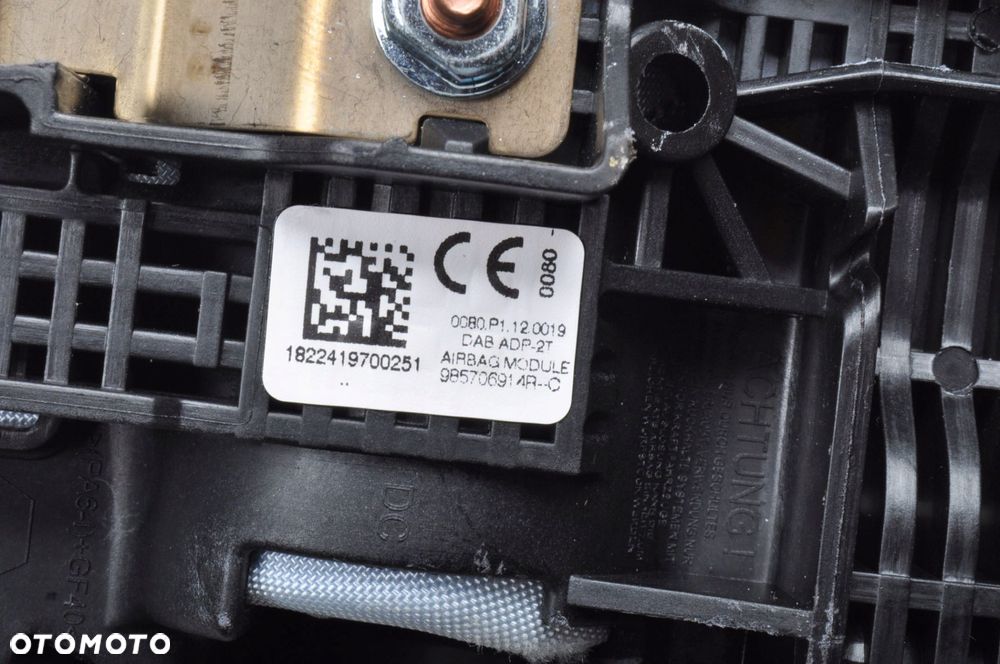 RENAULT ZOE PODUSZKA POWIETRZNA KIEROWCY AIRBAG 985706914R - 7