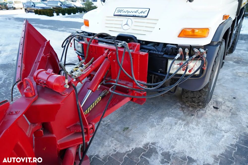 Mercedes-Benz UNIMOG U300 / 4X4 / BASCUNĂTOR 3 LATE / PLUG / MUNICIPAL / CUPLĂRI HIDRAULICE / EPS + AMBREIAJ - 18