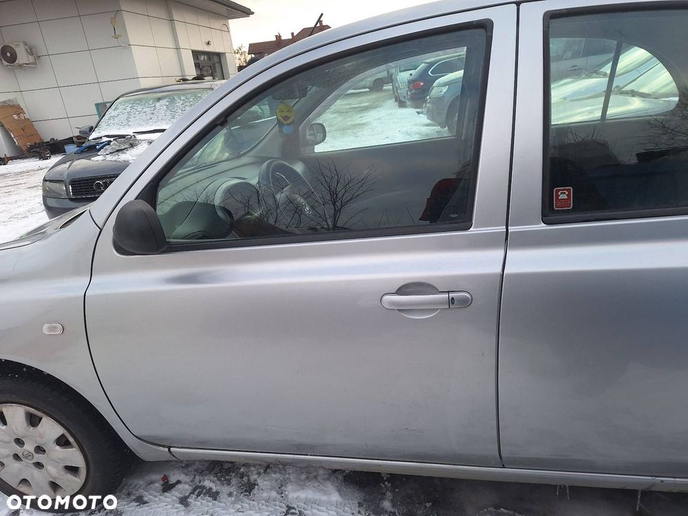 DRZWI KOMPLETNE LEWY PRZÓD + LUSTERKO NISSAN MICRA K12 KY0 - 1