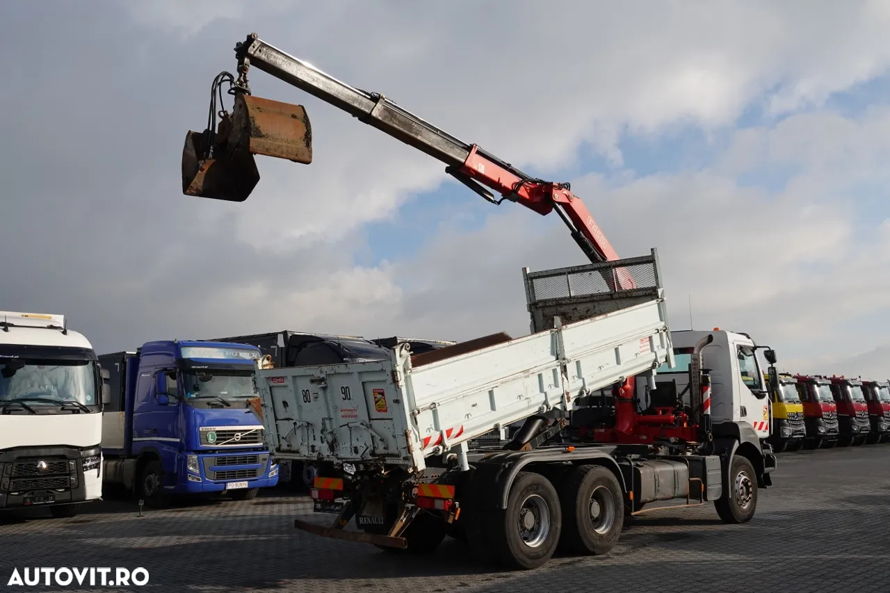 Renault KERAX 410 / 6x4 / BASCULANTE + HDS FASSI F150 / HYDROBURTA / BORDMATIC - 3
