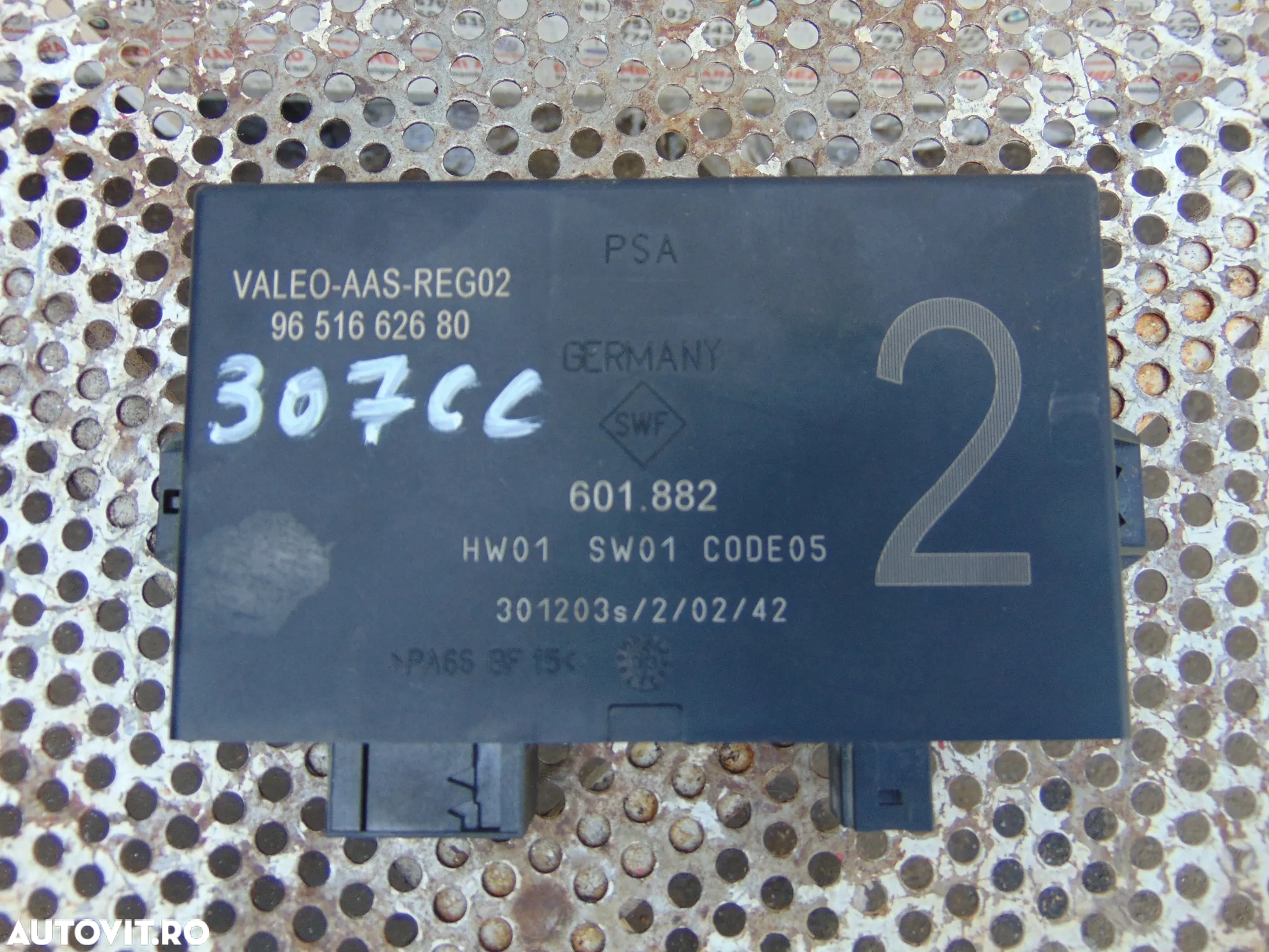 Modul senzori parcare Peugeot 307 307 cc cabrio cod 9651662680 - 2