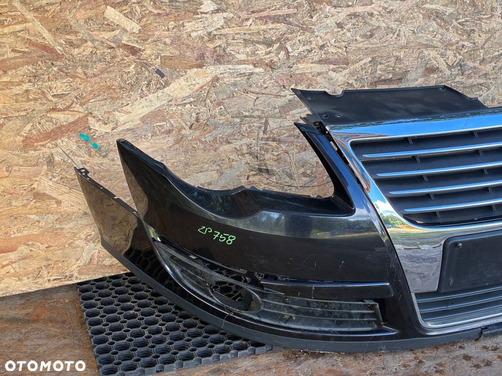 VW PASSAT B6 KOD LAK LC9X ZDERZAK PRZÓD  GRILL MIGACZ KOMPLET  3C0807221 - 3