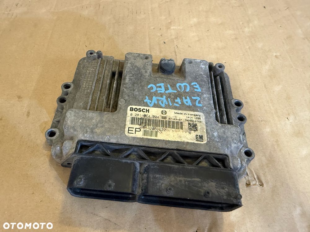 Komputer sterownik silnika Opel Zafira B 0281014024 55205622 - 1
