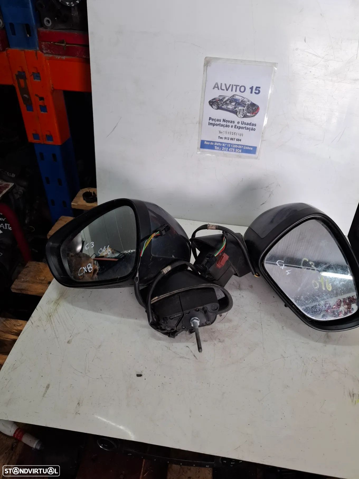Espelho retrovisor Citroen C3 eletrico  esquerdo - direito  elétrico 2016 - 1