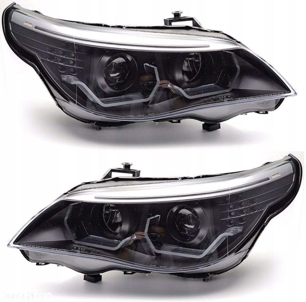 Reflektor Lampa kpl Ringi Angel Eyes Led 3D Neon Tuning Bmw 5 e60 e61 03-07 - 1