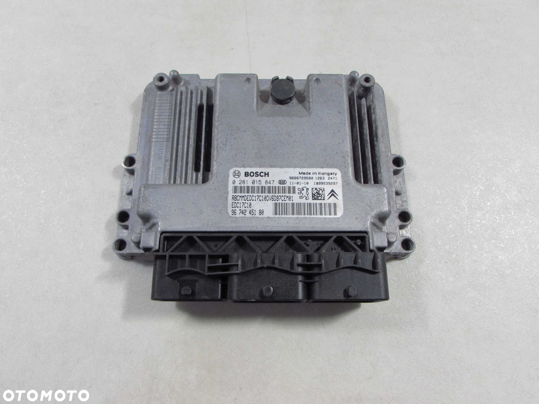 PEUGEOT CITROEN 1.6 HDI KOMPUTER STEROWNIK SILNIKA 0281015847 9674245180 - 1