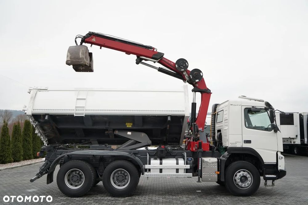 Volvo FM 410 / 6x4 / WYWROTKA + HDS PALFINGER 18002-EH A / HYDROBURTA / STEROWANIE RADIOWE / ŁYCHA / ROTATOR / EURO 6 - 9