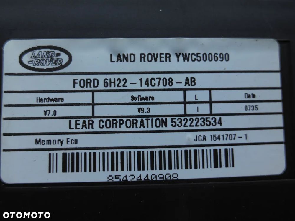 Elektryczna jednostka sterująca Range Rovera Ecu 6H22-14C708-AB - 2
