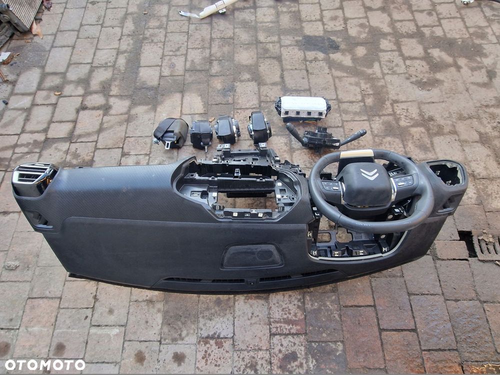 konsola airbag pasy komplet citroen c4 iii demontaż - 2