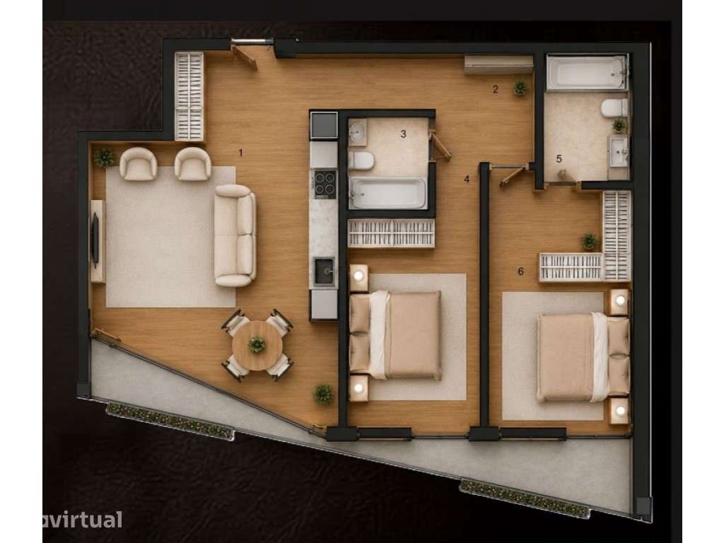 Apartamentos T2 Novos em Custóias - Grande imagem: 4/4
