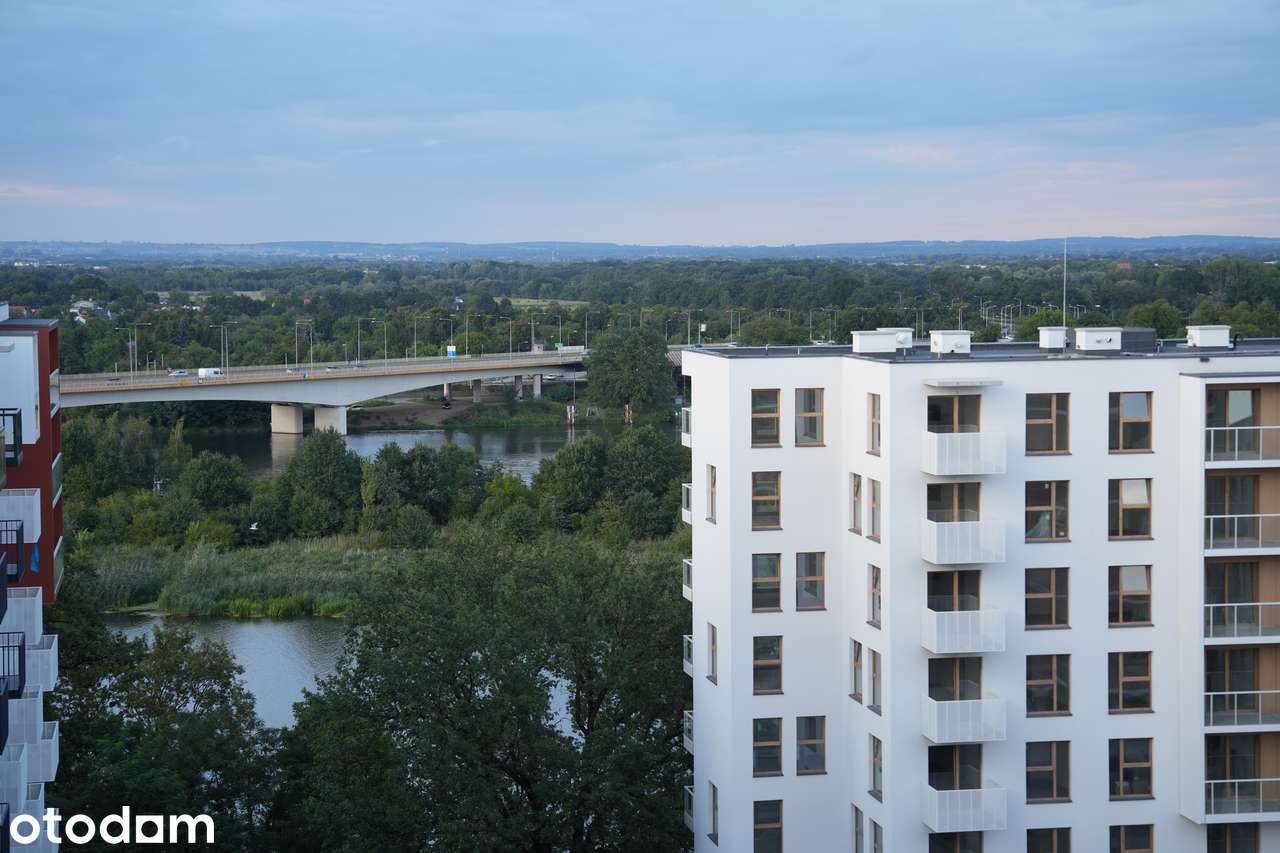 Mikrokawalerka z widokiem na Odrę i Most Milenijny - Port Popowice