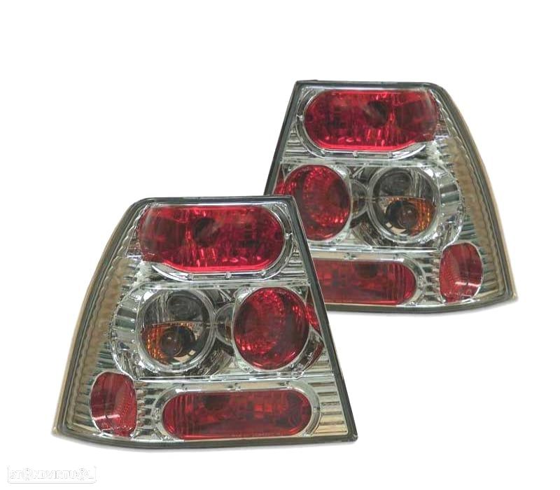 FAROLINS VOLKSWAGEN VW BORA 1J 98-05 LOOK LEXUS FUNDO CROMADO - 1
